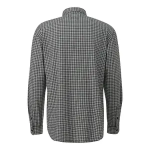 Flannel Long Sleeve Button-Down Shirt QS image-1