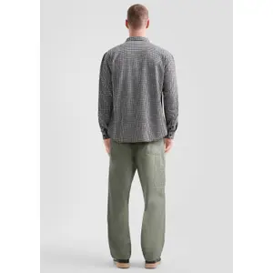 Flannel Long Sleeve Button-Down Shirt QS image-4