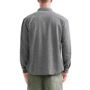 Flannel Long Sleeve Button-Down Shirt QS image-5