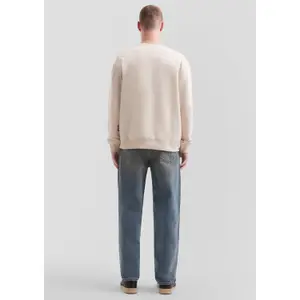 Washed Cotton Blend Sweatshirt with Chest Pocket QS image-4