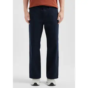 Washed Twill Trousers with Drawstring QS image-6