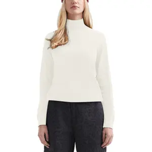 Women's Funnel Neck Viscose Blend Pullover QS image-2