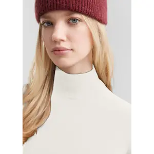 Women's Funnel Neck Viscose Blend Pullover QS image-3