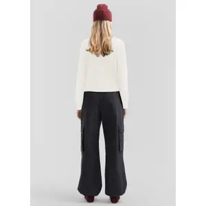 Women's Funnel Neck Viscose Blend Pullover QS image-4