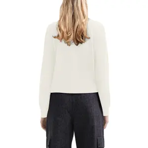Women's Funnel Neck Viscose Blend Pullover QS image-5