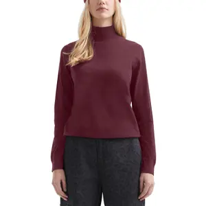 Women's Funnel Neck Viscose Blend Pullover QS image-2