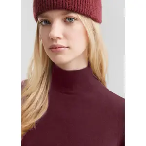 Women's Funnel Neck Viscose Blend Pullover QS image-3