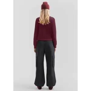 Women's Funnel Neck Viscose Blend Pullover QS image-4