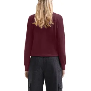 Women's Funnel Neck Viscose Blend Pullover QS image-5