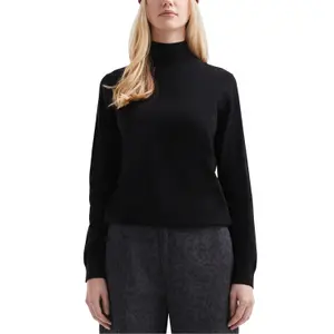 Women's Funnel Neck Viscose Blend Pullover QS image-2