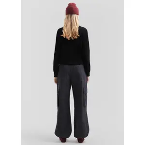 Women's Funnel Neck Viscose Blend Pullover QS image-4