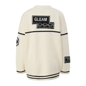 Casual Cardigan with Patches Women QS image-1