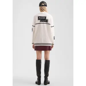 Casual Cardigan with Patches Women QS image-4