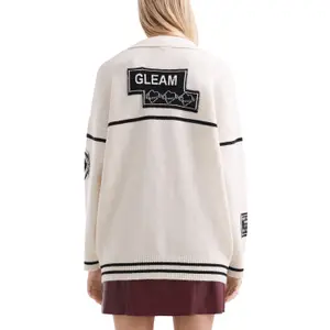 Casual Cardigan with Patches Women QS image-5