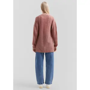 Women's Dropped Shoulder Knit Cardigan QS image-4