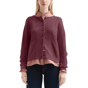 Soft Button Cardigan for Women QS image-2