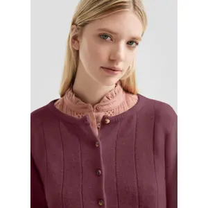 Soft Button Cardigan for Women QS image-3