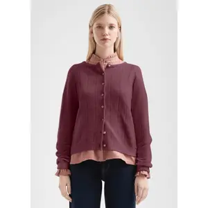 Soft Button Cardigan for Women QS image-6