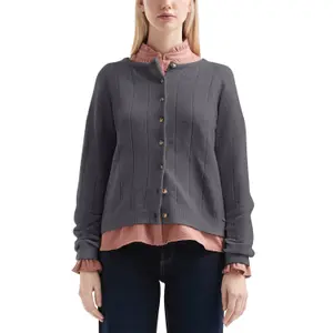 Soft Button Cardigan for Women QS image-2