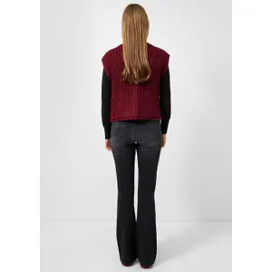 Short Knit Cardigan with Buttons for Women QS image-4