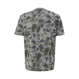 Soft Finish T-Shirt with All-Over Camouflage Print QS image-1