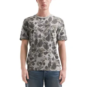 Soft Finish T-Shirt with All-Over Camouflage Print QS image-2