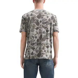 Soft Finish T-Shirt with All-Over Camouflage Print QS image-5