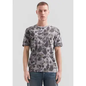 Soft Finish T-Shirt with All-Over Camouflage Print QS image-6