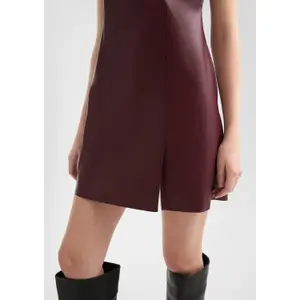 Women's Faux Leather Dress QS image-3