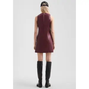 Women's Faux Leather Dress QS image-4