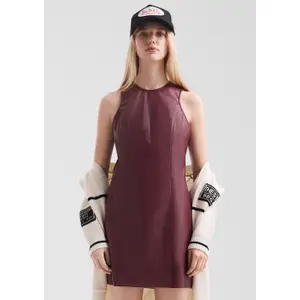 Women's Faux Leather Dress QS image-6