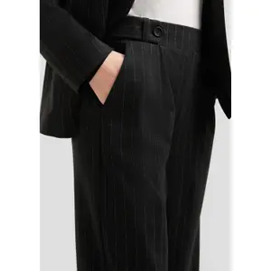 Wide Pleated Jersey Interlock Trousers Women QS image-3