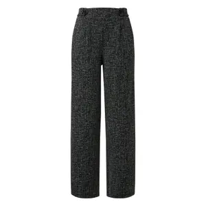 Wide Pleated Jersey Interlock Trousers Women QS image-0