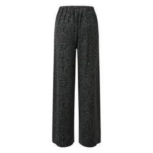 Wide Pleated Jersey Interlock Trousers Women QS image-1
