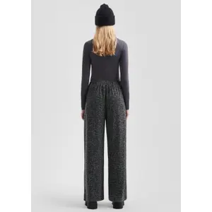 Wide Pleated Jersey Interlock Trousers Women QS image-4