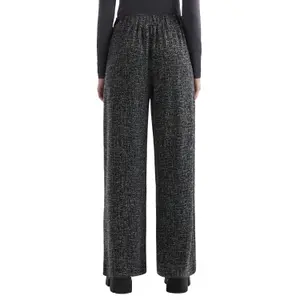 Wide Pleated Jersey Interlock Trousers Women QS image-5