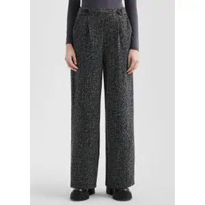 Wide Pleated Jersey Interlock Trousers Women QS image-6