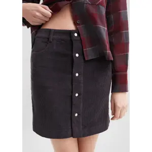 Corduroy Belt Loop Skirt for Women QS image-3