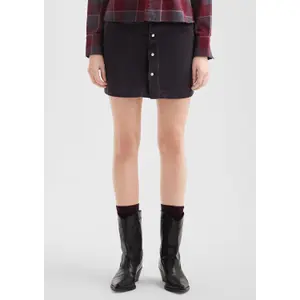 Corduroy Belt Loop Skirt for Women QS image-6