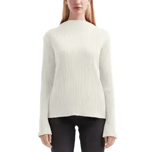 Ribbed Roll Neck Sweater Women QS image-2