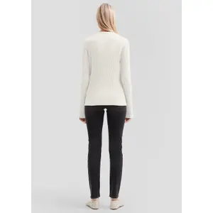 Ribbed Roll Neck Sweater Women QS image-4