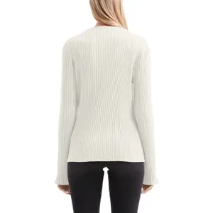 Ribbed Roll Neck Sweater Women QS image-5