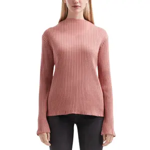Ribbed Roll Neck Sweater Women QS image-2
