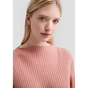 Ribbed Roll Neck Sweater Women QS image-3