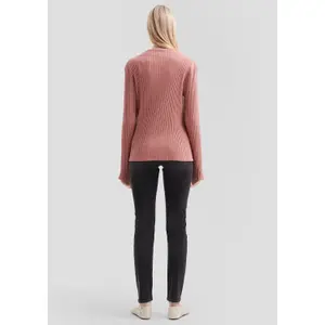 Ribbed Roll Neck Sweater Women QS image-4