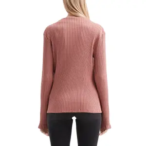 Ribbed Roll Neck Sweater Women QS image-5