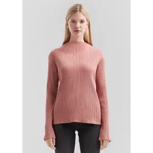 Ribbed Roll Neck Sweater Women QS image-6