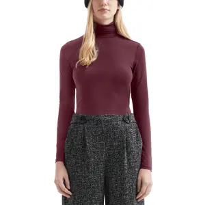 Women's Long Sleeve Roll Neck Top QS image-2