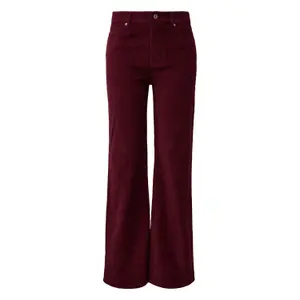 High-Waisted Wide-Leg Corduroy Trousers Ladies QS image-0