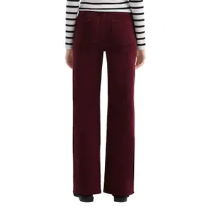High-Waisted Wide-Leg Corduroy Trousers Ladies QS image-5
